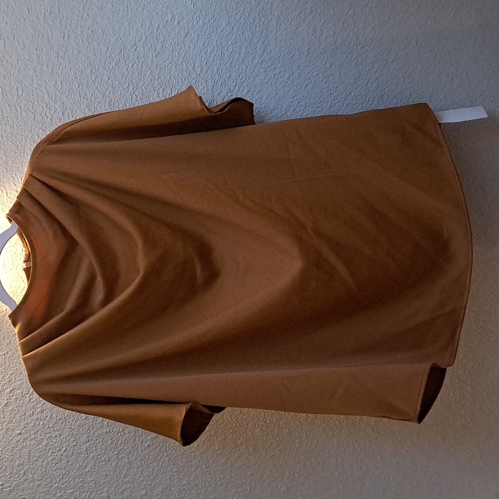 SHEIN MOTF cowlneck short sleeve top